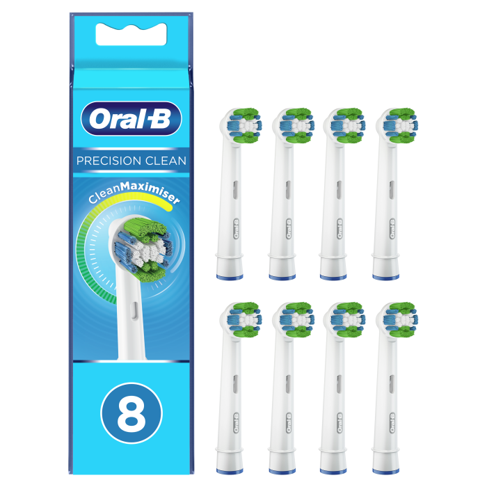 Oral-B Precision Clean Ανταλλακτικές Κεφαλές Ηλεκτρικής Οδοντόβουρτσας, 8 τμχ